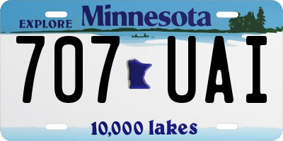 MN license plate 707UAI