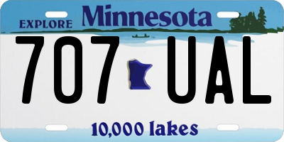 MN license plate 707UAL