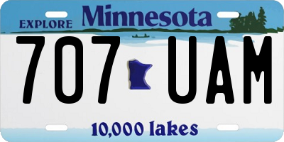 MN license plate 707UAM