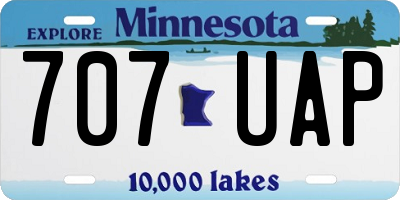 MN license plate 707UAP