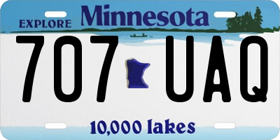MN license plate 707UAQ