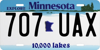 MN license plate 707UAX