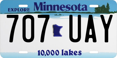 MN license plate 707UAY