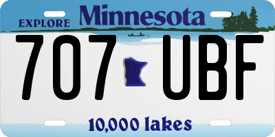MN license plate 707UBF