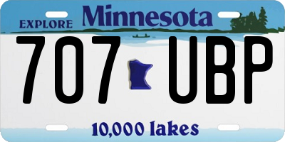 MN license plate 707UBP