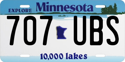 MN license plate 707UBS