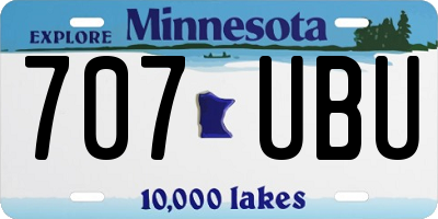 MN license plate 707UBU