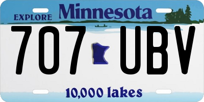 MN license plate 707UBV