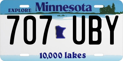 MN license plate 707UBY