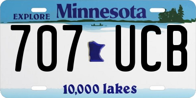 MN license plate 707UCB