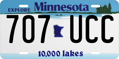 MN license plate 707UCC