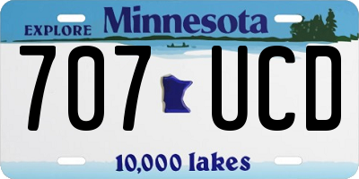 MN license plate 707UCD