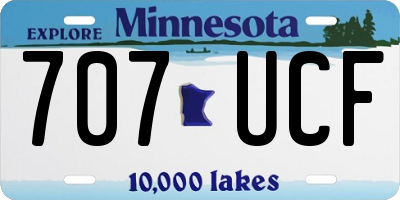 MN license plate 707UCF