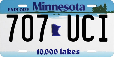 MN license plate 707UCI