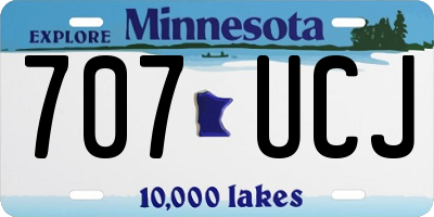 MN license plate 707UCJ