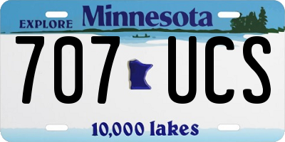 MN license plate 707UCS