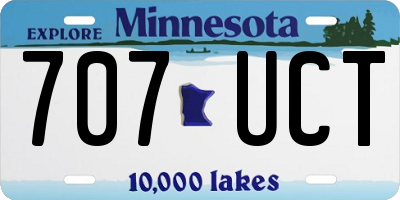 MN license plate 707UCT