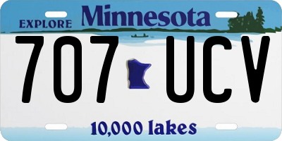 MN license plate 707UCV