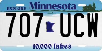 MN license plate 707UCW