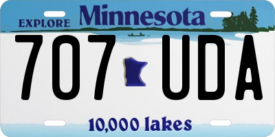 MN license plate 707UDA