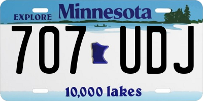 MN license plate 707UDJ