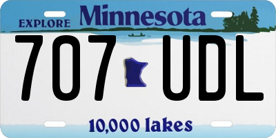 MN license plate 707UDL