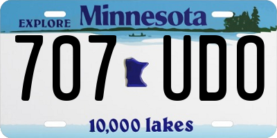 MN license plate 707UDO