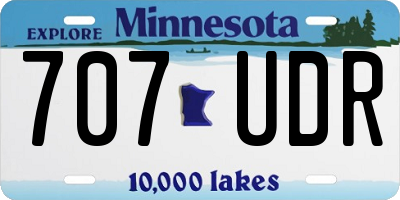 MN license plate 707UDR