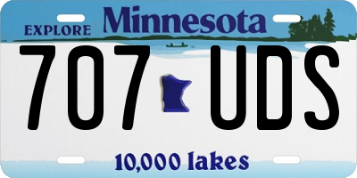 MN license plate 707UDS