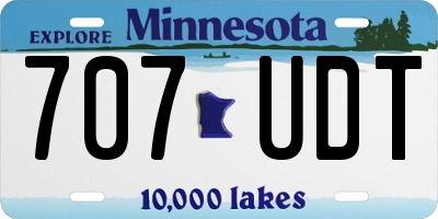 MN license plate 707UDT