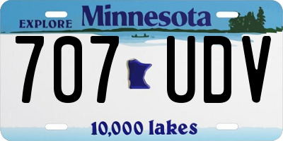 MN license plate 707UDV