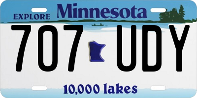 MN license plate 707UDY