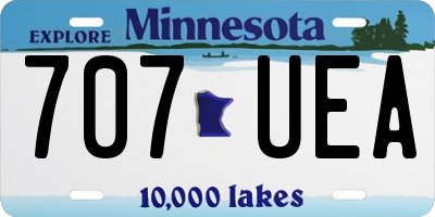 MN license plate 707UEA