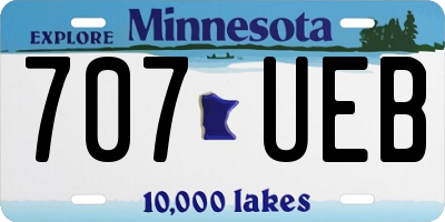 MN license plate 707UEB