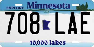 MN license plate 708LAE