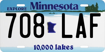 MN license plate 708LAF