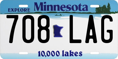 MN license plate 708LAG