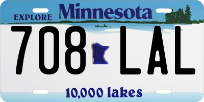 MN license plate 708LAL