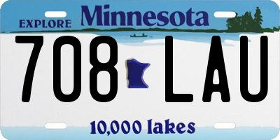 MN license plate 708LAU