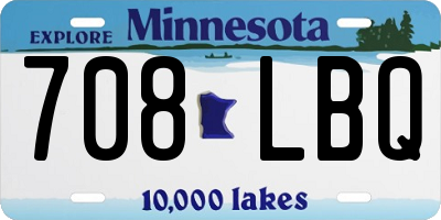 MN license plate 708LBQ