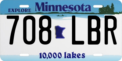 MN license plate 708LBR