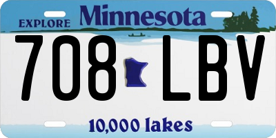 MN license plate 708LBV