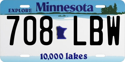 MN license plate 708LBW