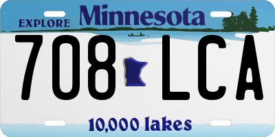 MN license plate 708LCA