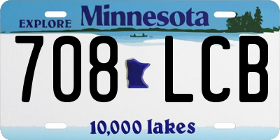 MN license plate 708LCB