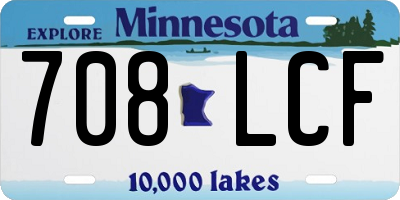 MN license plate 708LCF