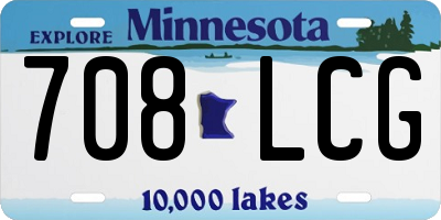 MN license plate 708LCG