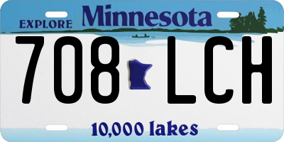 MN license plate 708LCH