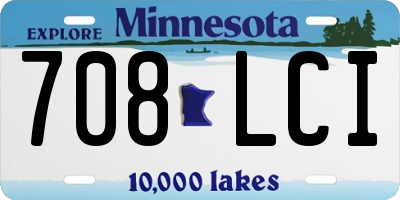 MN license plate 708LCI