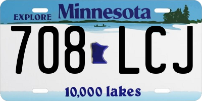 MN license plate 708LCJ